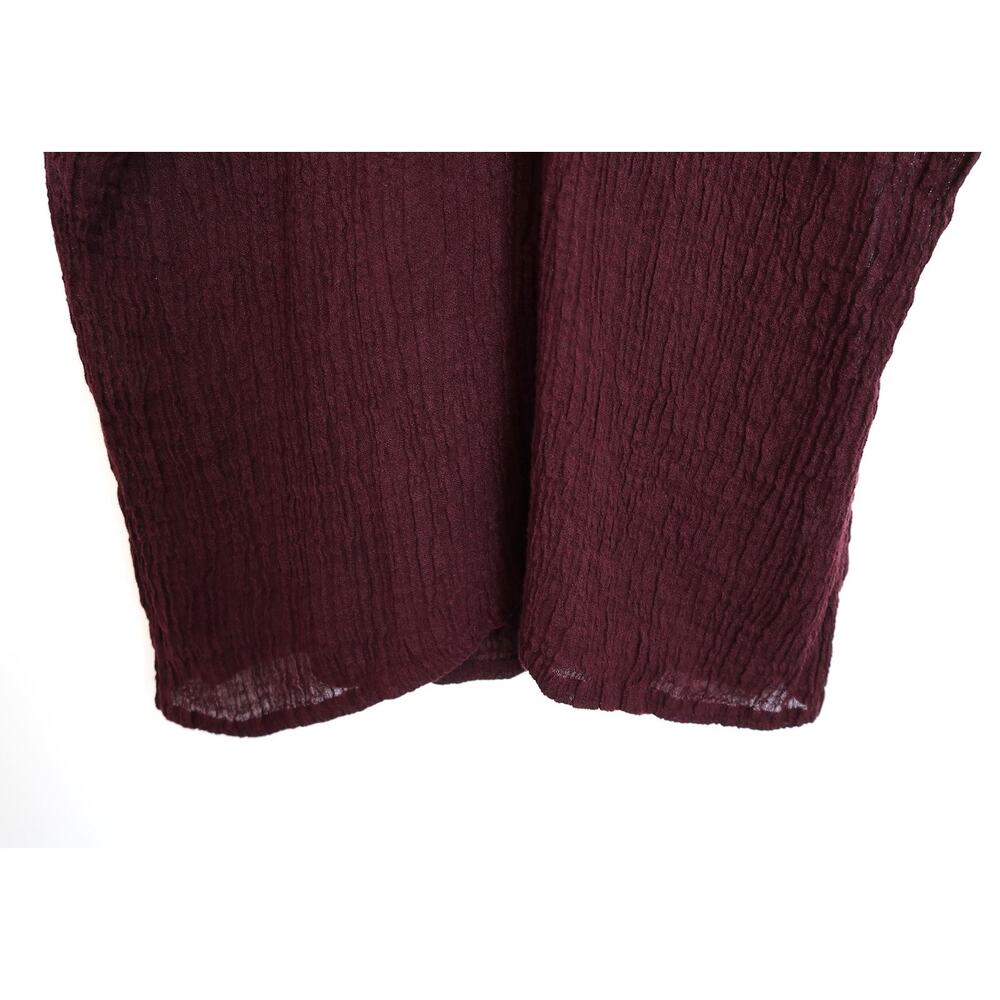 ERICA TANOV Linen Gauze Plisse Crinkle Dolman Blouse Top Garmentory 3 XL $325 - Picture 7 of 11